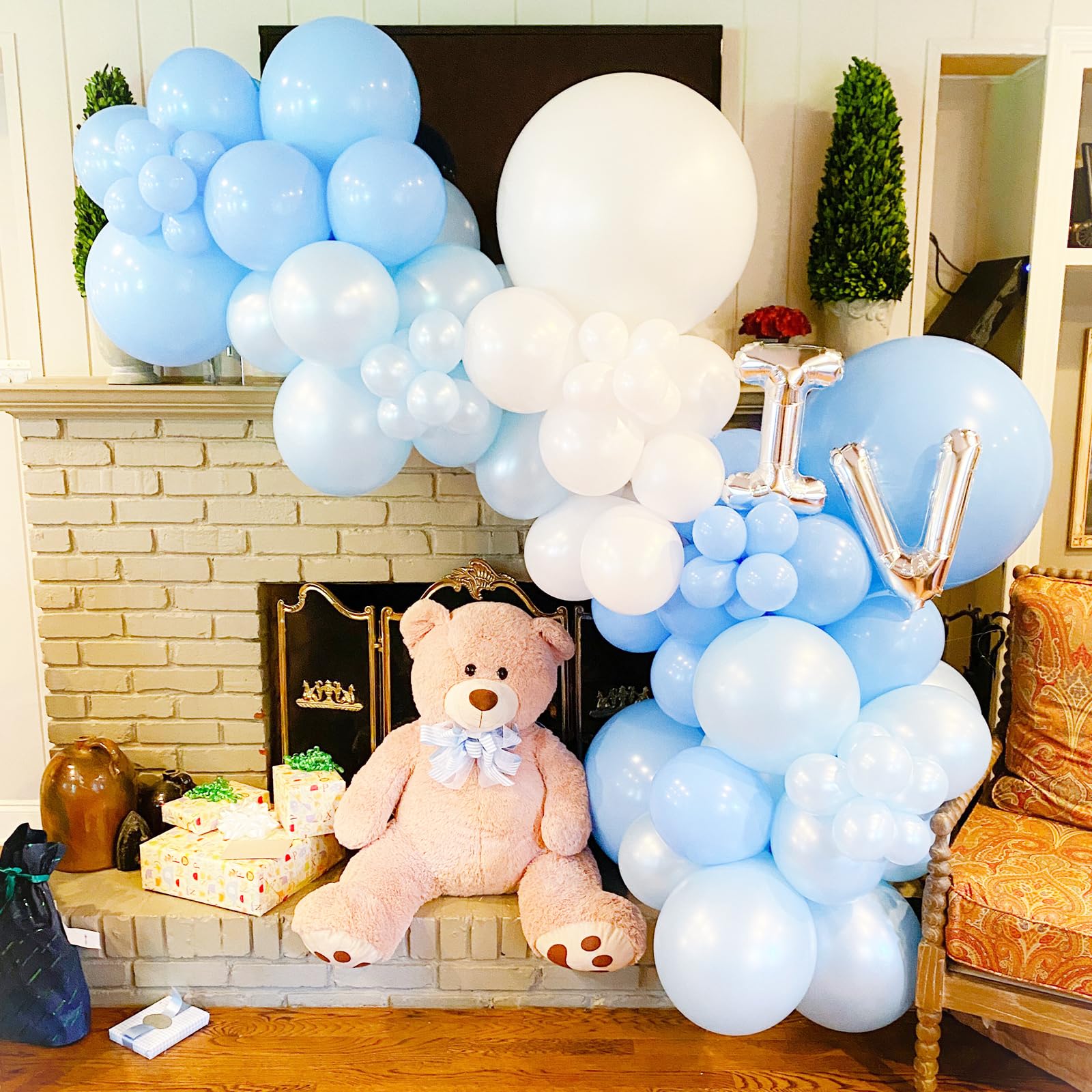 Voircoloria Light Blue Balloons — 66-Pack, 12in Baby Blue Latex Party Balloons for Baby Showers & Birthdays