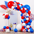 Voircoloria 130pcs Red White Blue Balloons Set – 5/10/12/18in Party Decor