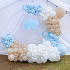 Voircoloria 130pcs White Latex Balloons — 5 Sizes for Parties (18in, 12in, 10in, 5in)