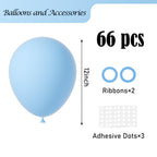 Voircoloria Light Blue Balloons — 66-Pack, 12in Baby Blue Latex Party Balloons for Baby Showers & Birthdays