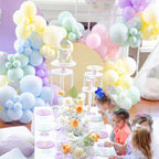Voircoloria 130pcs Light Blue Balloons – 18in, 12in, 10in, 5in Baby Blue Party Decorations