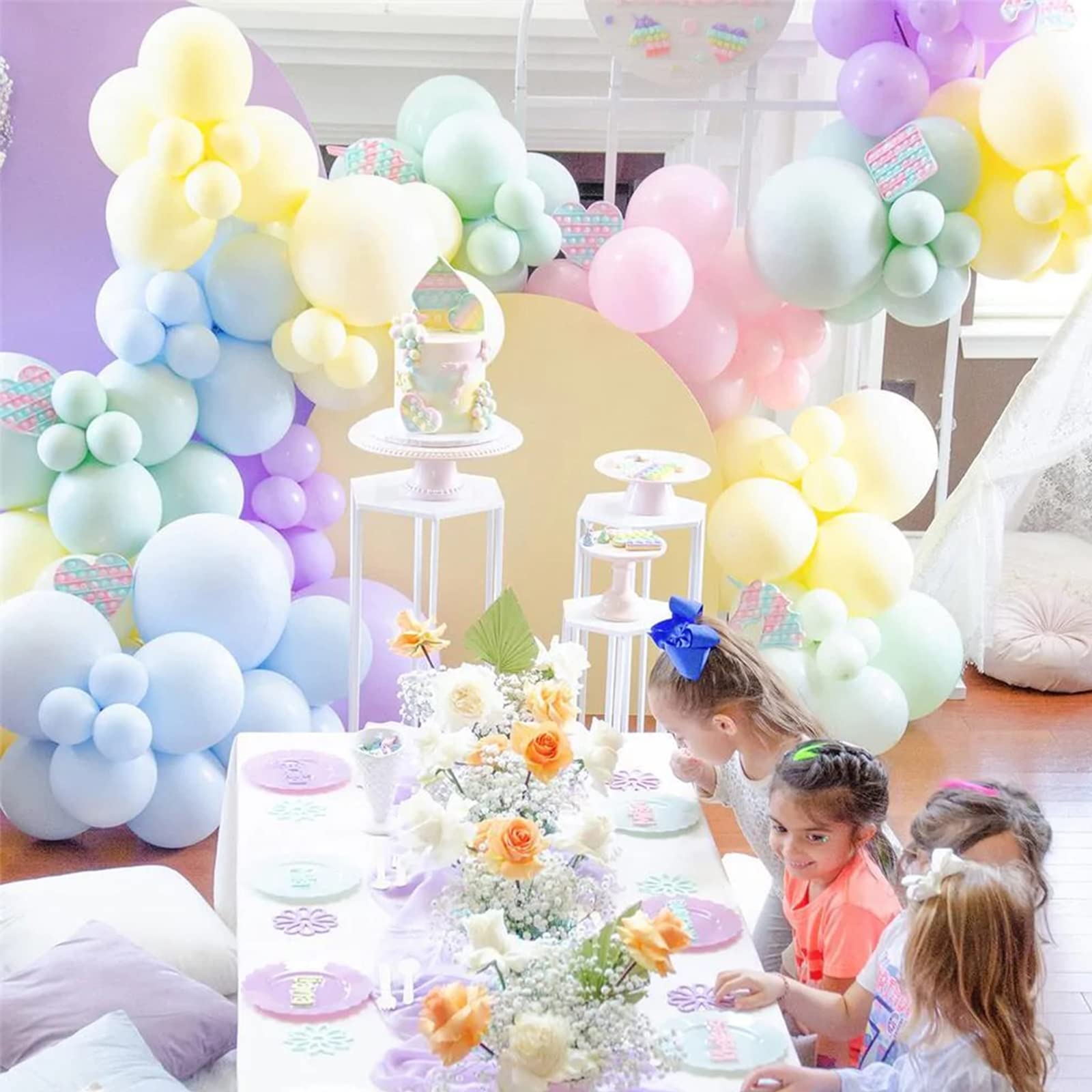 Voircoloria 130pcs Light Blue Balloons – 18in, 12in, 10in, 5in Baby Blue Party Decorations