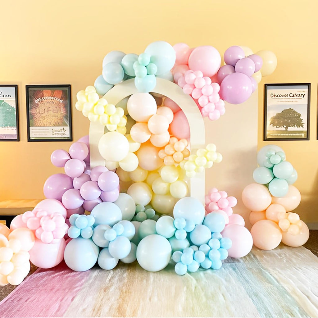 Voircoloria Pastel Balloons 66-Pack, 12" Macaron Latex Party Balloons for Graduation, Weddings & More