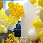 Voircoloria 130pcs Pastel Yellow Balloons – 5 Sizes Balloon Garland Arch Kit for Parties