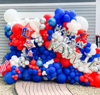 Voircoloria 130pcs Red White Blue Balloons Set – 5/10/12/18in Party Decor