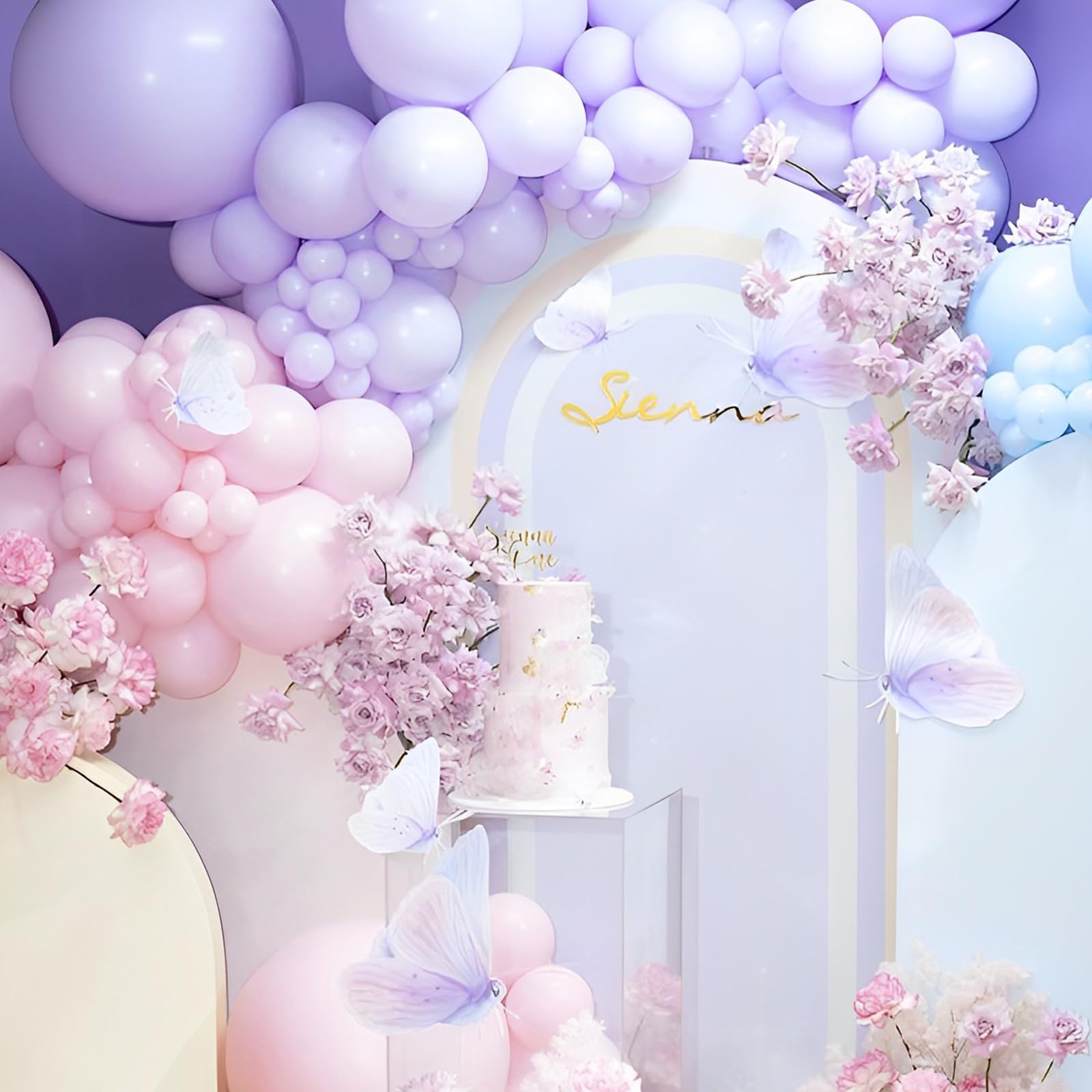 Voircoloria 110pcs Pastel Purple Balloons – 12inch Latex Party Decor for Weddings & Celebrations