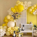Voircoloria 130pcs Pastel Yellow Balloons – 5 Sizes Balloon Garland Arch Kit for Parties
