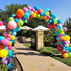 Voircoloria 105pcs Rainbow Balloons – 12inch Latex Party Kit