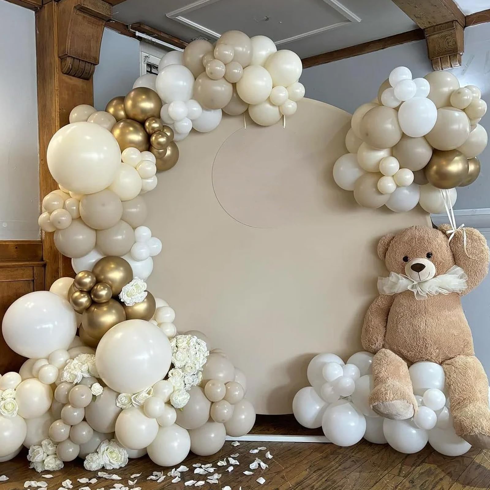 Voircoloria 105pcs Ivory Balloons – Premium Matte Latex for All Celebrations
