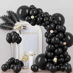 Voircoloria 130pcs Black Balloons Set – 5, 10, 12 & 18 Inch Latex Party Balloons