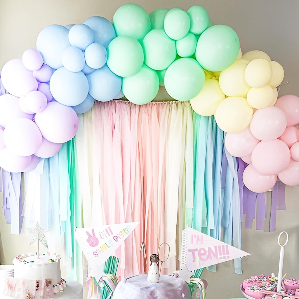 Voircoloria Pastel Balloons 66-Pack, 12" Macaron Latex Party Balloons for Graduation, Weddings & More
