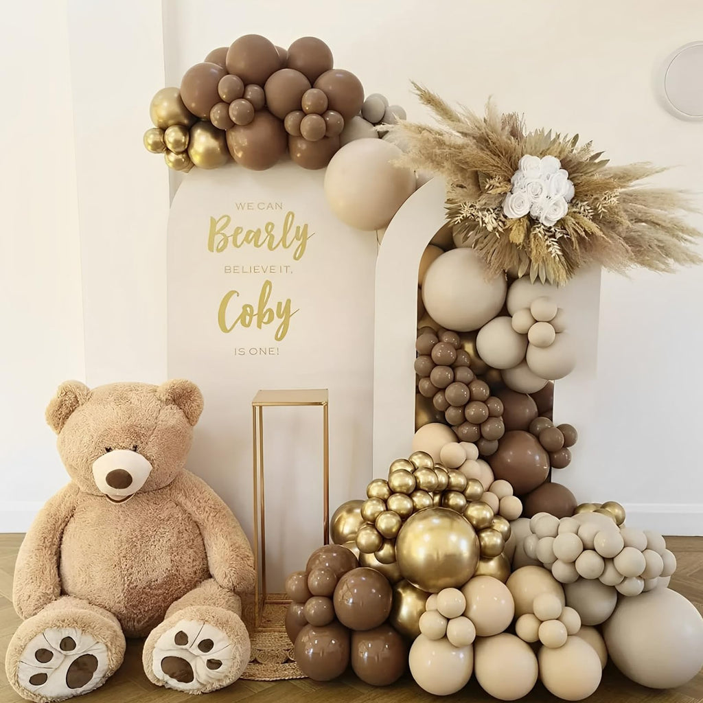 Voircoloria 110pcs Brown Latex Balloons 12inch – Graduation, Wedding & Birthday Decor
