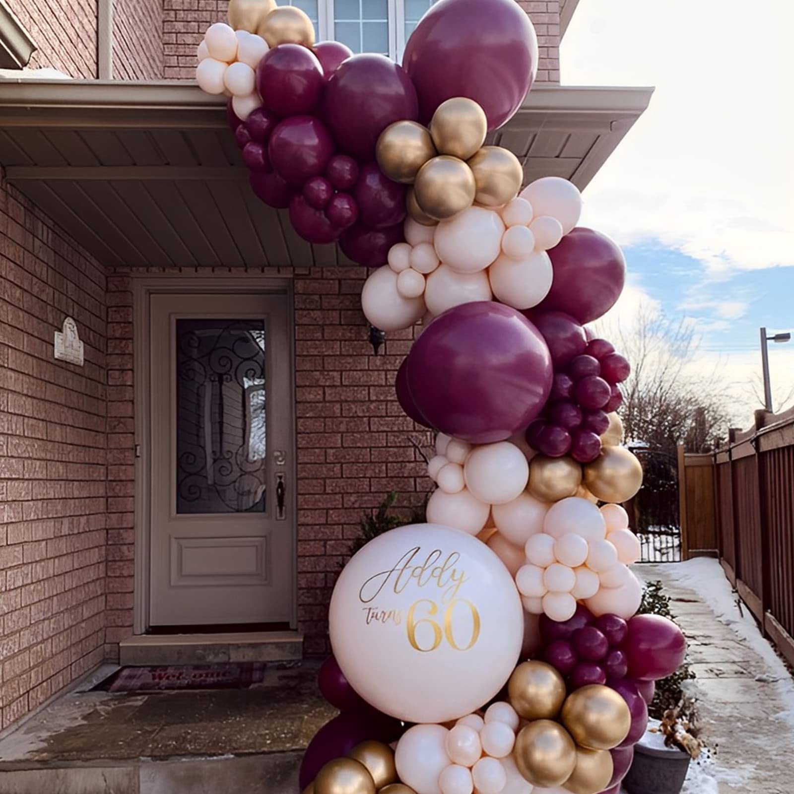 Voircoloria Burgundy Balloons Kit – 130pc Party Decor for Weddings & More