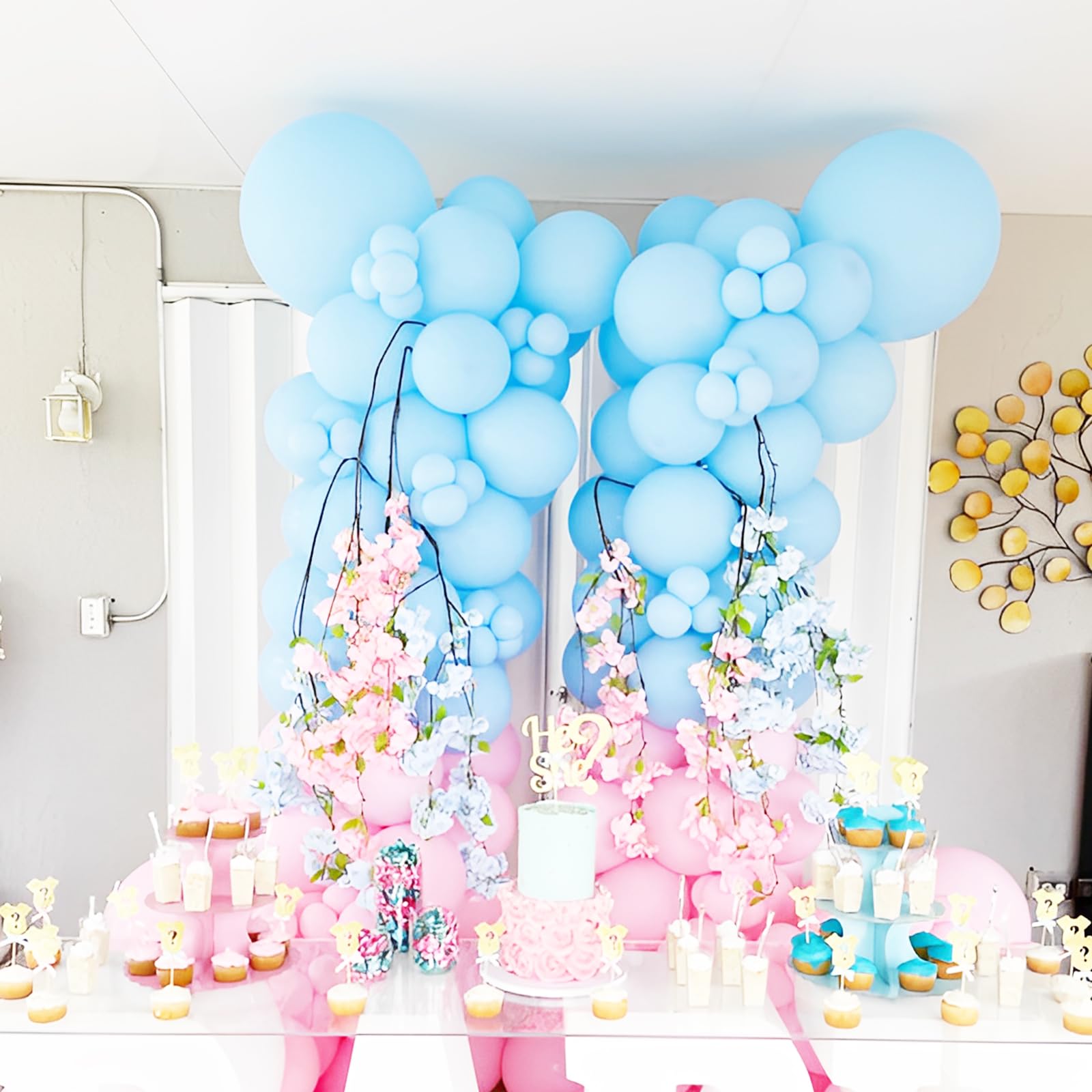 Voircoloria Light Blue Balloons — 66-Pack, 12in Baby Blue Latex Party Balloons for Baby Showers & Birthdays