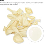 Voircoloria 105pcs Ivory Balloons – Premium Matte Latex for All Celebrations