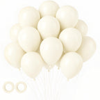 Voircoloria 105pcs Ivory Balloons – Premium Matte Latex for All Celebrations