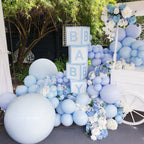 Voircoloria 130pcs Light Blue Balloons – 18in, 12in, 10in, 5in Baby Blue Party Decorations