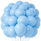 Voircoloria Light Blue Balloons — 66-Pack, 12in Baby Blue Latex Party Balloons for Baby Showers & Birthdays