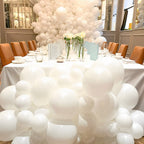 Voircoloria 105pcs White Balloons, 12inch Party Balloons for Birthday, Baby Shower, Graduation, Wedding