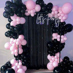 Voircoloria 130pcs Black Balloons Set – 5, 10, 12 & 18 Inch Latex Party Balloons