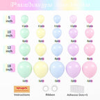 Voircoloria 130pcs Pastel Balloon Garland Kit – Macaron Latex Balloons (5in, 10in, 12in, 18in)