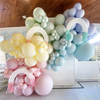Voircoloria 130pcs Pastel Balloon Garland Kit – Macaron Latex Balloons (5in, 10in, 12in, 18in)