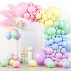 Voircoloria 130pcs Pastel Balloon Garland Kit – Macaron Latex Balloons (5in, 10in, 12in, 18in)