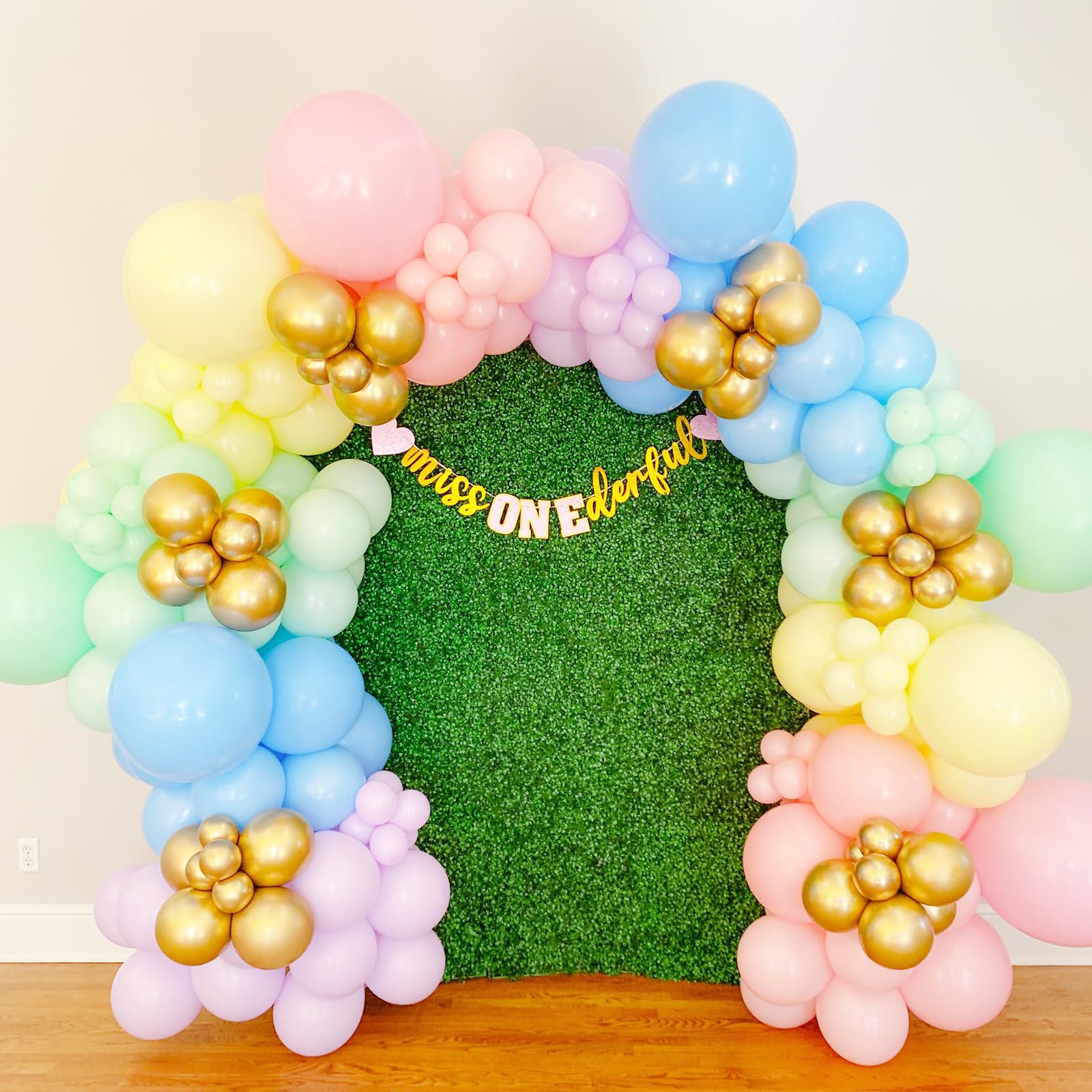 Voircoloria 130pcs Pastel Balloon Garland Kit – Macaron Latex Balloons (5in, 10in, 12in, 18in)