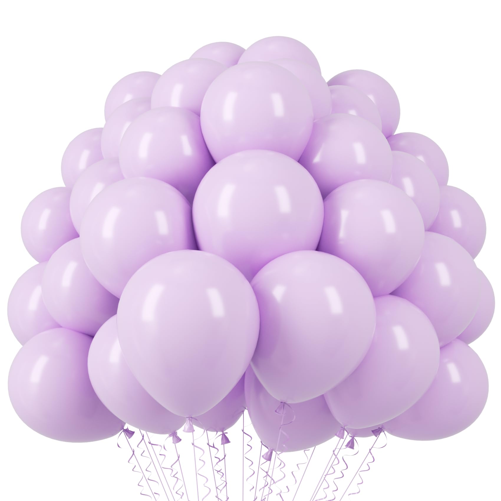 Voircoloria 110pcs Pastel Purple Balloons – 12inch Latex Party Decor for Weddings & Celebrations