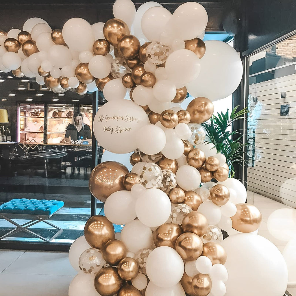 Voircoloria 105pcs White Balloons, 12inch Party Balloons for Birthday, Baby Shower, Graduation, Wedding