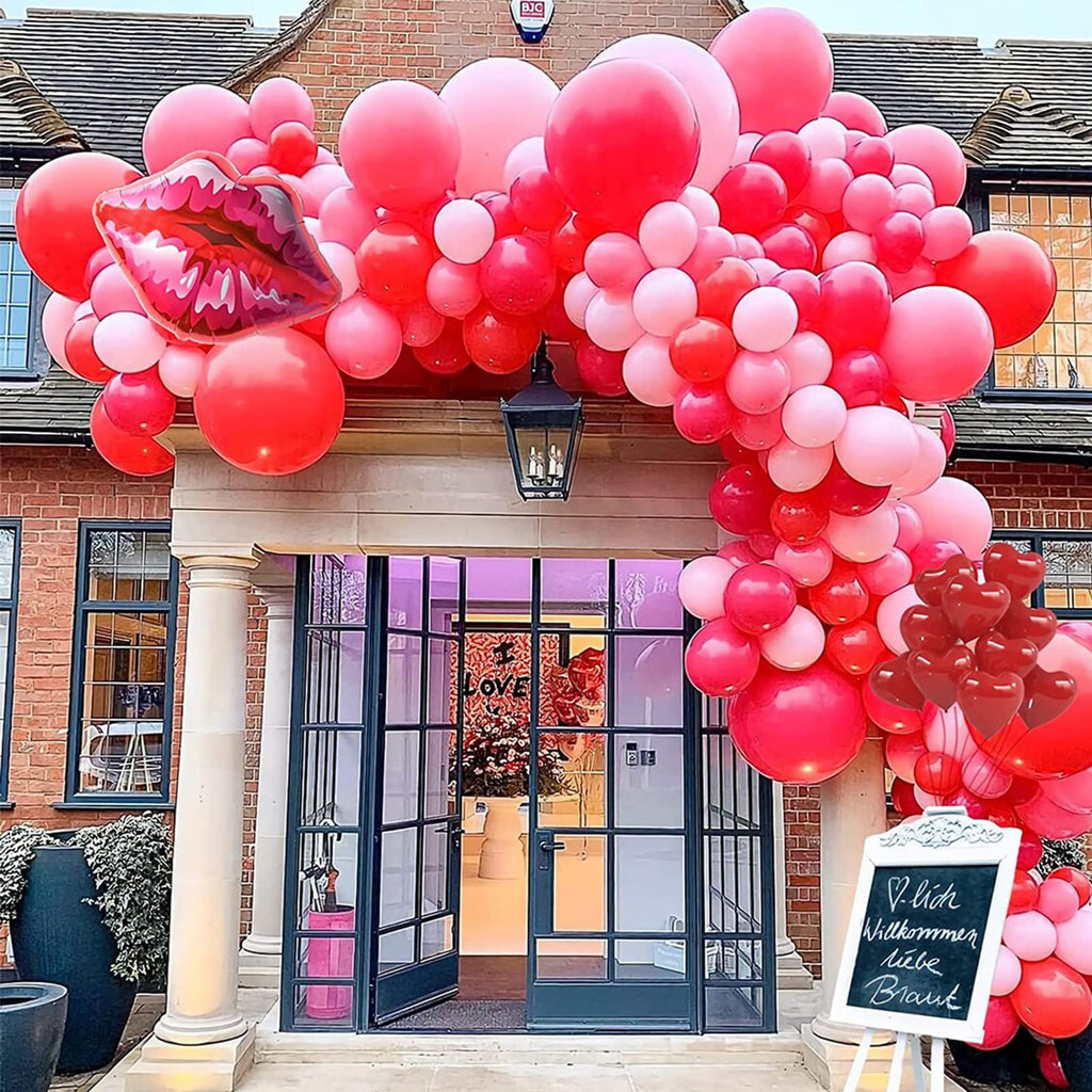 Voircoloria 130pcs Red Balloons – Mixed Sizes for Valentine’s Day, Parties & Celebrations