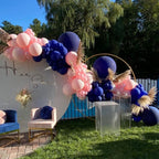 Voircoloria 130pcs Navy Blue Balloons Set – 5-inch, 10-inch, 12-inch, 18-inch for Parties