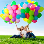 Voircoloria 105pcs Rainbow Balloons – 12inch Latex Party Kit