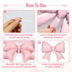 Vorplick 4Pcs Giant Pink Bow Balloons 38in – Elegant Party Decorations
