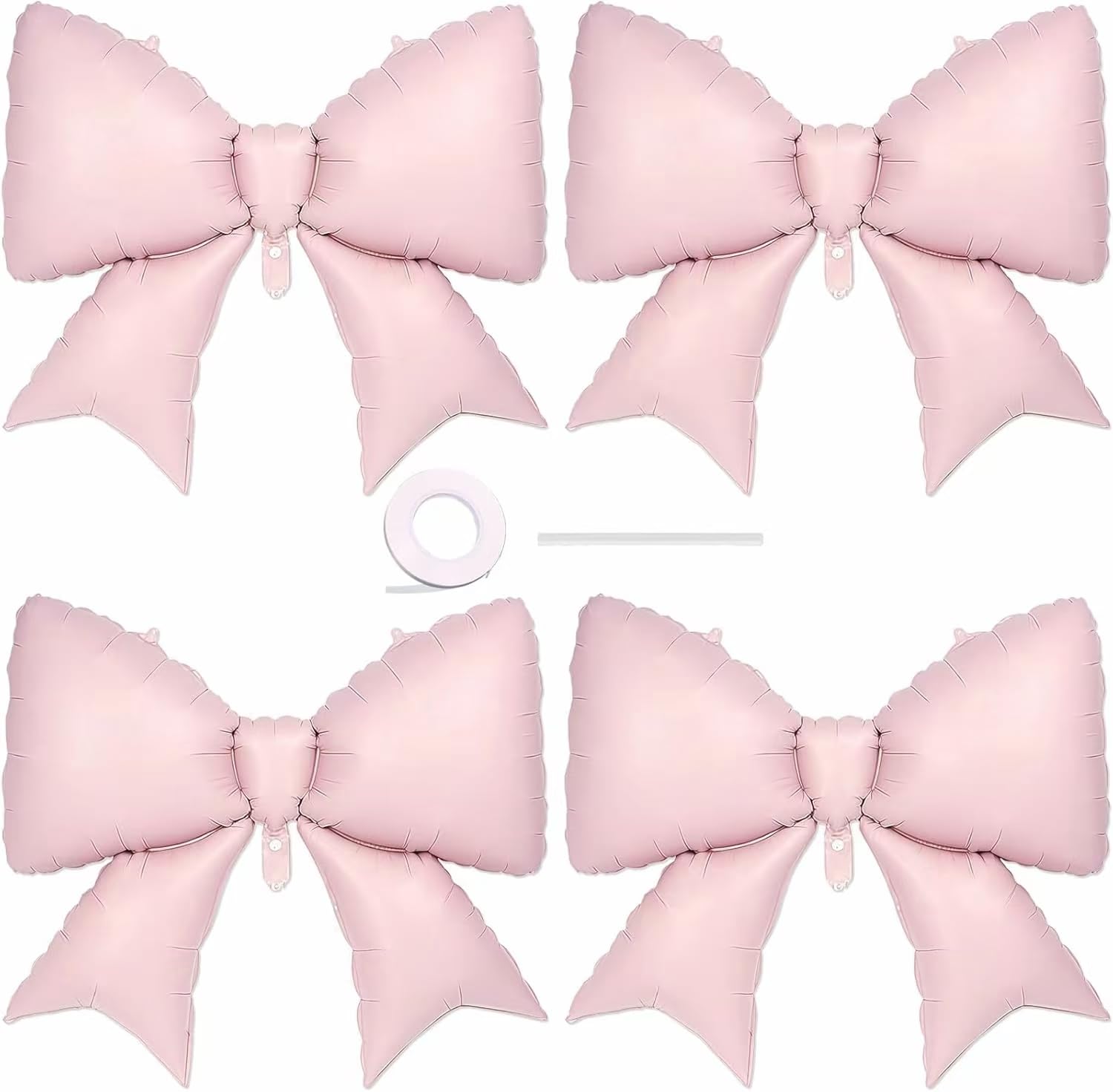 Vorplick 4Pcs Giant Pink Bow Balloons 38in – Elegant Party Decorations