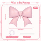 Vorplick 4Pcs Giant Pink Bow Balloons 38in – Elegant Party Decorations