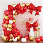 Vuzvuv 5Pcs 38-Inch Giant Red Bow Balloons – Party Decor for Birthdays, Weddings & Gender Reveals