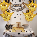 Vuzvuv 4 Pcs Gold Crown Balloons 24 Inch – Foil Crown Balloons for Weddings, Baby Showers, and Anniversaries