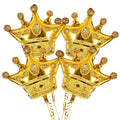 Vuzvuv 4 Pcs Gold Crown Balloons 24 Inch – Foil Crown Balloons for Weddings, Baby Showers, and Anniversaries