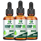 (3 Pack) Hemp Oil Drops – Pain Relief, Skin & Anxiety | 2,000,000 Max Strength, CO2 Extraction, Organic, Vegan