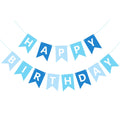 Waenerec Blue Happy Birthday Banner - Self-Assembly Bunting for Kids