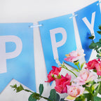 Waenerec Blue Happy Birthday Banner - Self-Assembly Bunting for Kids