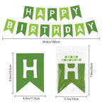 Waenerec Green Happy Birthday Banner – Eco-Friendly Bunting for Kids Parties