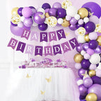 Waenerec Purple Happy Birthday Banner - Colorful Birthday Bunting for Parties
