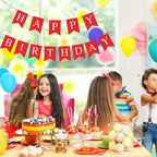 Waenerec Red Happy Birthday Banner – Festive Birthday Garland for All Ages