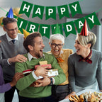 Waenerec Dark Green Happy Birthday Banner – Birthday Garland for Kids, Teens & Adults