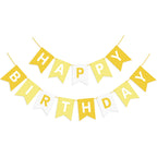 Waenerec Yellow Happy Birthday Banner — 16.4 ft Birthday Garland for Any Age Parties