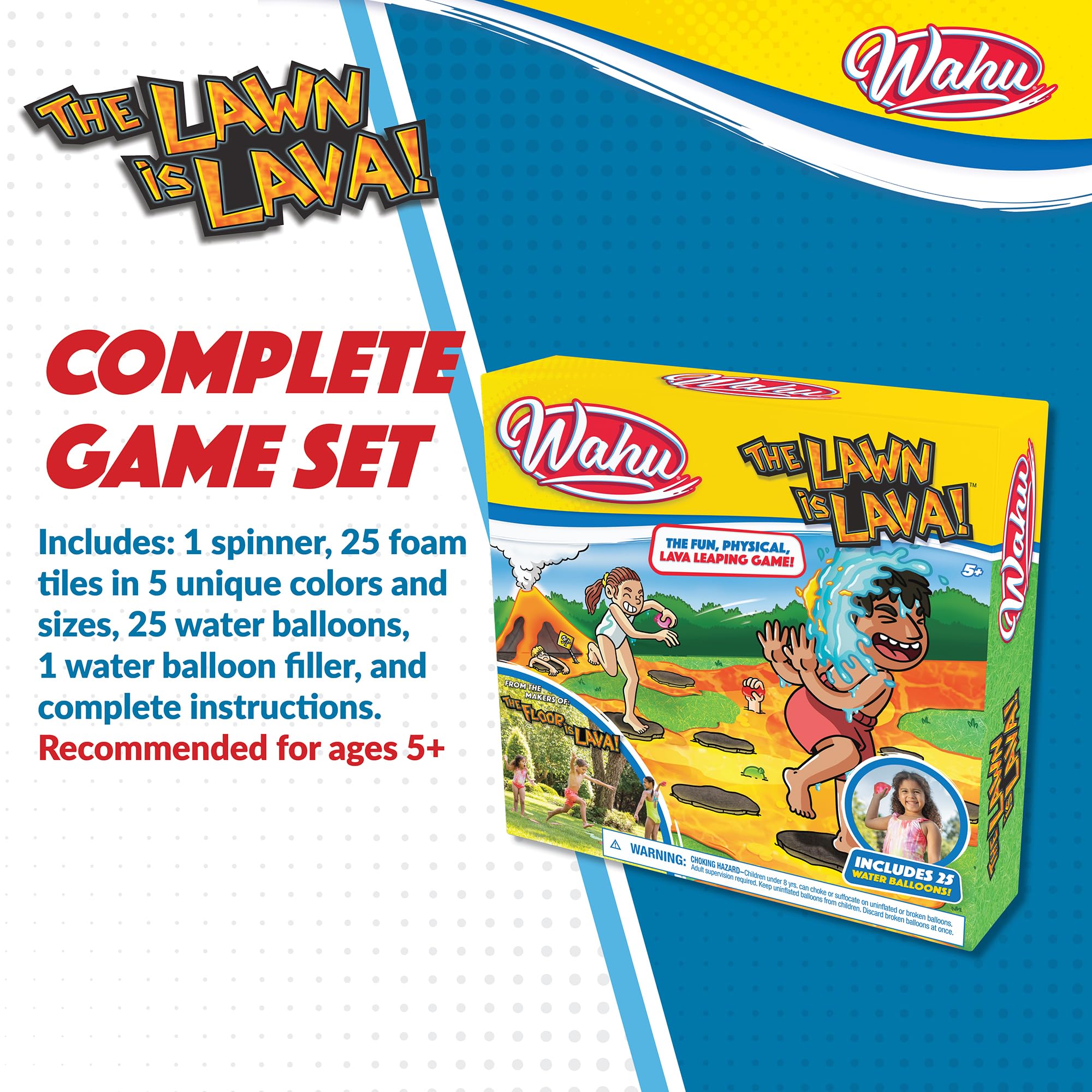 WAHU The Lawn is Lava – Outdoor Water Balloon Game for Kids 5+ (25 Balloons)
