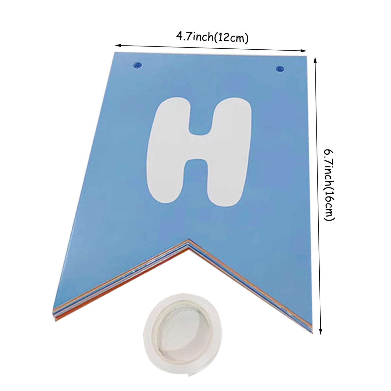 Waliah Blue & Orange Birthday Banner – Happy Birthday Party Decor for Boys & Kids