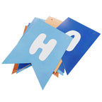 Waliah Blue & Orange Birthday Banner – Happy Birthday Party Decor for Boys & Kids